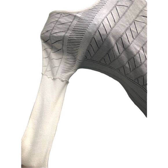 NATIVE OUTSIDERS Women’s Off White Beige Sweater Shirt Open Button Back Camisole - Picture 4 of 5